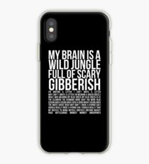 Monkey Monkey Underpants (white text) iPhone Case
