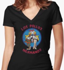 Los Pollos Hermanos Women's Fitted V-Neck T-Shirt