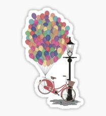 Love to Ride my Bike with Balloons even if it's not practical. Sticker