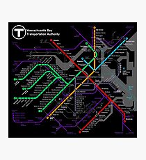 MBTA Boston Subway - The T Photographic Print