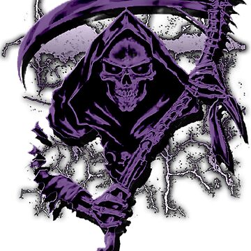 Artwork thumbnail, Dark Purple Grim Reaper Mask by futureimaging