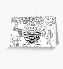 Percentum Mexican B&W Greeting Card