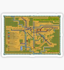São Paulo City Metropolitan Transportation Map Sticker