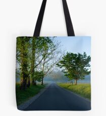Country Road in the Morning, Cades Cove, Smoky Mountains National Park Tote Bag
