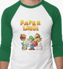 Paper Luigi Colored Men's Baseball ¾ T-Shirt