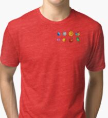 Pokemon Badges (Kanto Only) Tri-blend T-Shirt