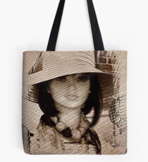 Lady in the Mesh Tote Bag