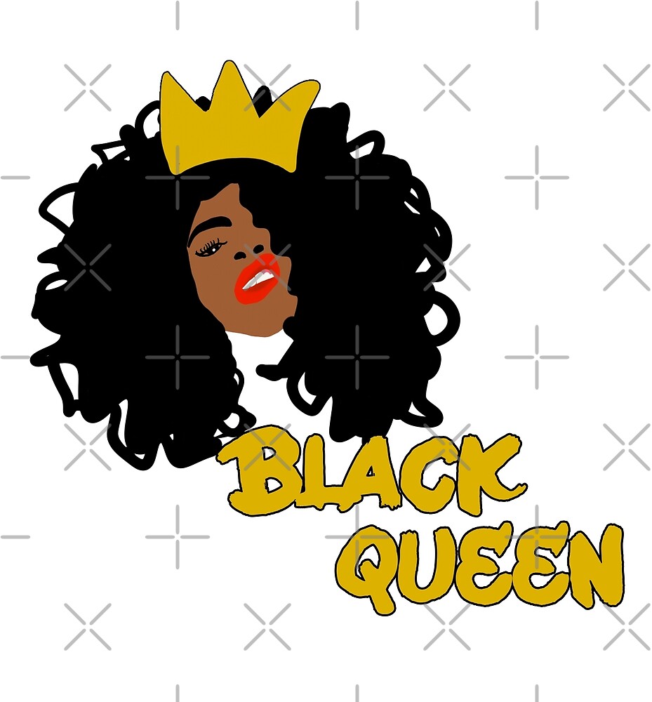 "Black Queen Swag With Crown" by blackartmatters Redbubble