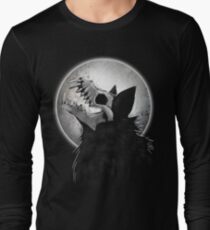 Skull Wolf Howl Long Sleeve T-Shirt