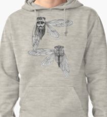 Cicada Study in Black and White Pullover Hoodie