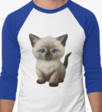 Cataclysm: Siamesische Kätzchen-Tatzen Baseballshirt für Männer