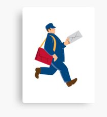 mailman postal worker delivery man Canvas Print