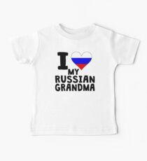 I Heart My Russian Grandma Baby Tee