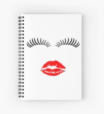 Eye Lashes and Kiss Spiral Notebook