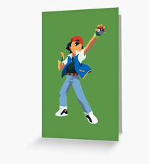 Ash Ketchum Blank Face Greeting Card