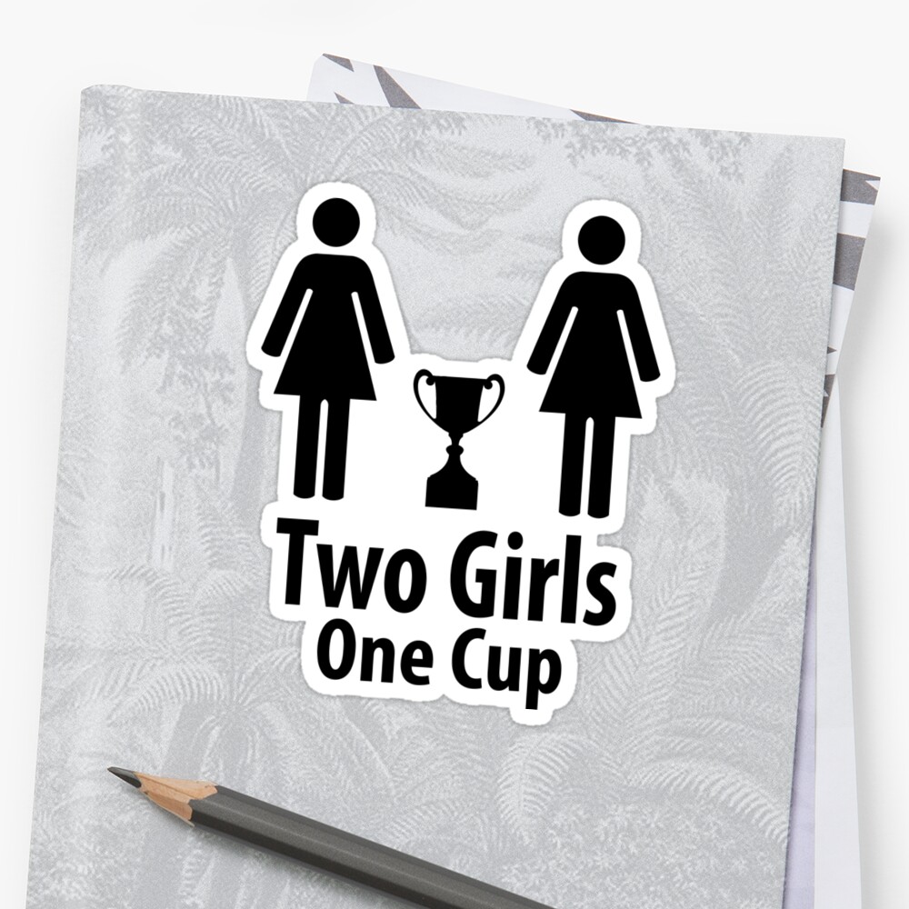 Two Girls One Cup Parody Stickers By Lhasau Redbubble