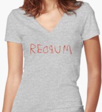 REDRUM Women's Fitted V-Neck T-Shirt