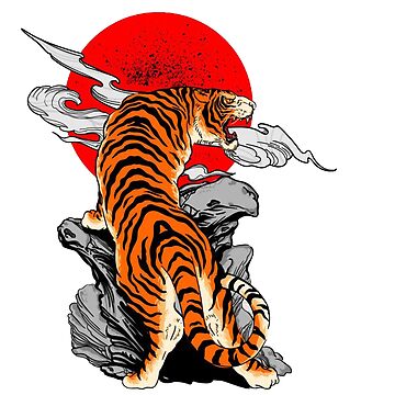 Japanese Tiger T Shirt Streetwear 100% Cotton Graphic Design EU