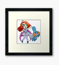 Tia and Mudkip Framed Print