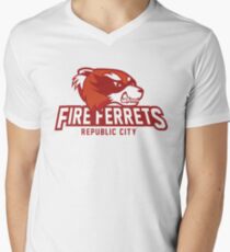 Republic City Fire Ferrets Men's V-Neck T-Shirt