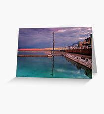 Poles, Sunset, Ocean Baths, Paradise Greeting Card