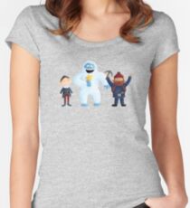 Yukon, Hermey and the Bumble in Teal Fitted Scoop T-Shirt