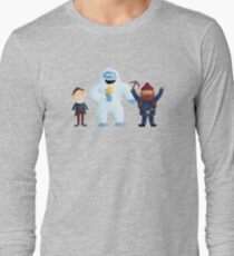 Yukon, Hermey and the Bumble in Teal Long Sleeve T-Shirt