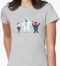 Yukon, Hermey and the Bumble in Teal Women's Fitted T-Shirt