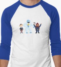 Yukon Bumble and Hermey Men's Baseball ¾ T-Shirt