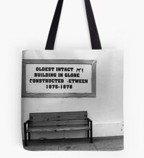Bench in Globe Tote Bag