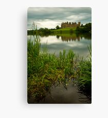 Linlithgow Loch & palace longexposure. Canvas Print