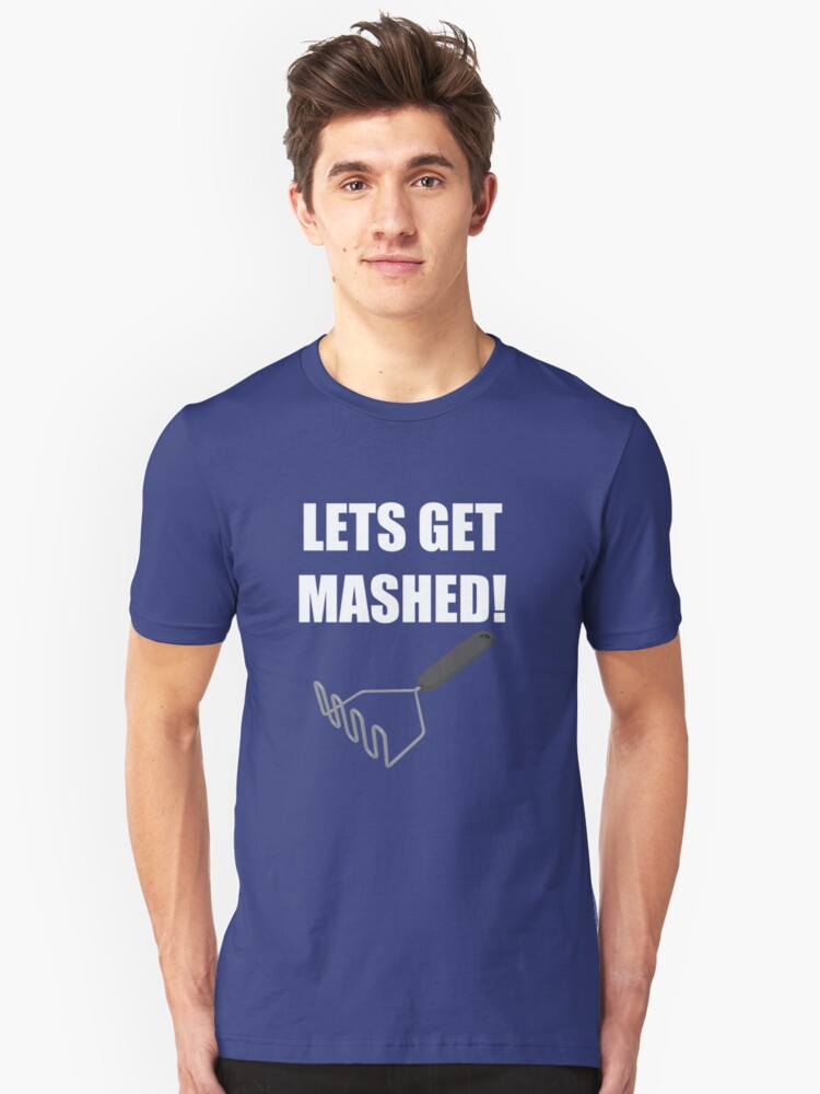Alternate view of Lets Get Mashed! Slim Fit T-Shirt