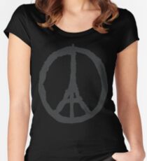 Frieden Paris Tailliertes Rundhals-Shirt