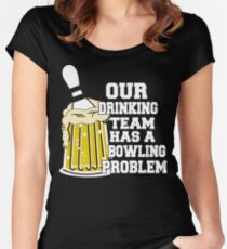 Funny Bowling Team T-Shirt Women's Fitted Scoop T-Shirt