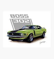 1970 Boss 302 Mustang in Grabber Green Photographic Print