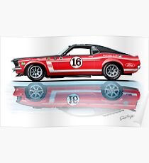 1969 Trans Am Mustang & 2010 Saleen Poster