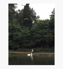 Father/Son/2xSwans -(070812)- Digital photo Photographic Print