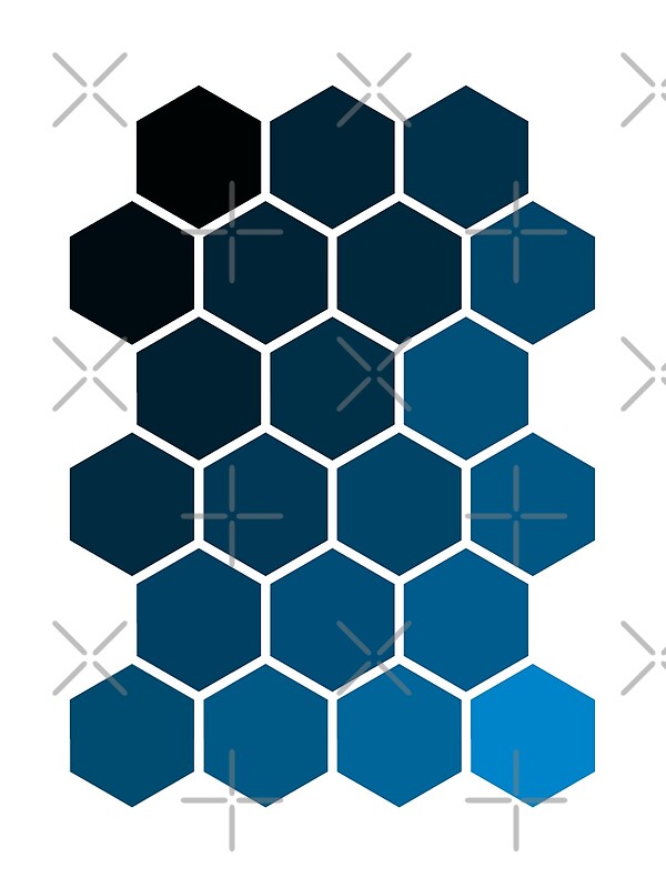 hexagon blue hexagon blue