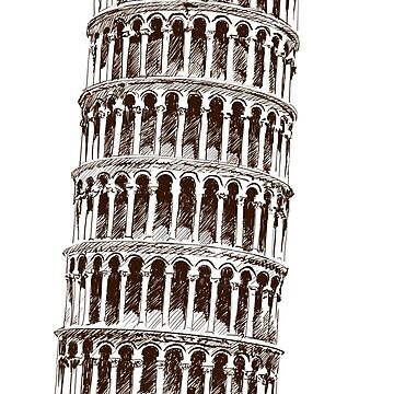 Pisa tower. Sketch. Stock Vector | Adobe Stock