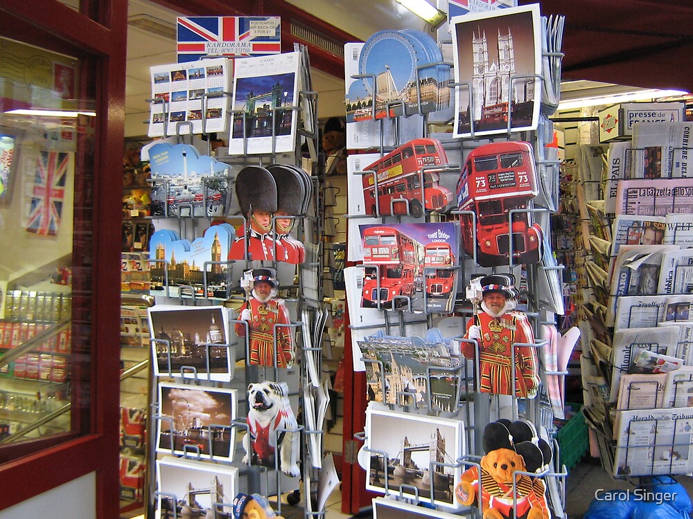 "Souvenir Stand, London" by Carol Singer Redbubble
