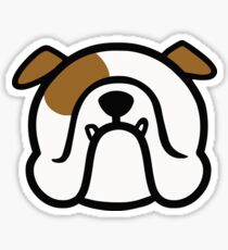 English Bulldog - white and brown - best Bully dog gift by smooshfaceunited Sticker