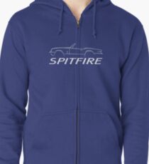 Triumph Spitfire Swash Design Zipped Hoodie