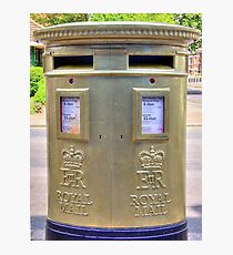 Gold Postbox Photographic Print