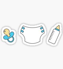 Pacifier, diaper and bottle Sticker