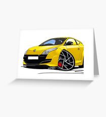 RenaultSport Megane 250 Yellow Greeting Card