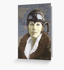 Amelia Earhart Greeting Card