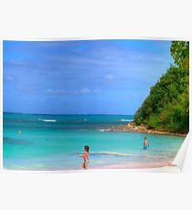 Beach in Antigua Poster