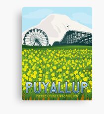 Vintage Puyallup Washington Poster Canvas Print