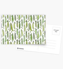 Aquarell grüne Erbse Postkarten