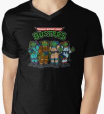Teenage Mutant Ghost Busters Men's V-Neck T-Shirt